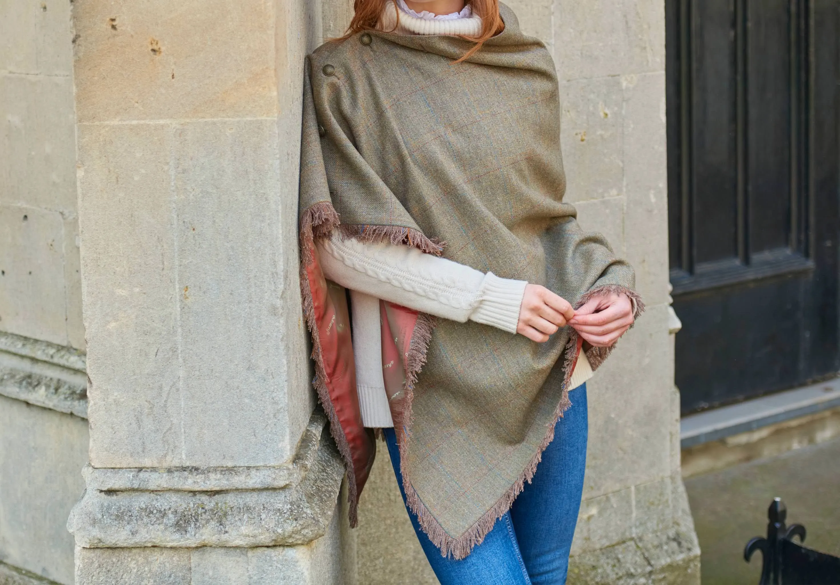 Hazelwood Tweed Poncho - Burren