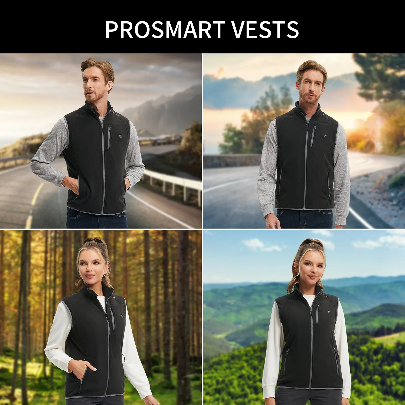 Heated Vest Polar Fleece Waistcoat for Men and Women (Unisex)