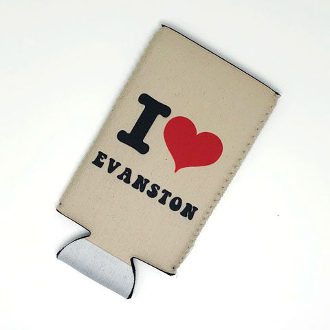 I Heart Evanston Skinny Can Coozie