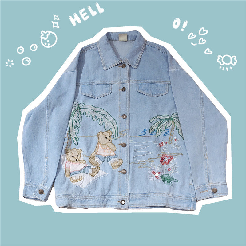 JAPANESE CARTOON PATCH EMBROIDERED TOP BY280804