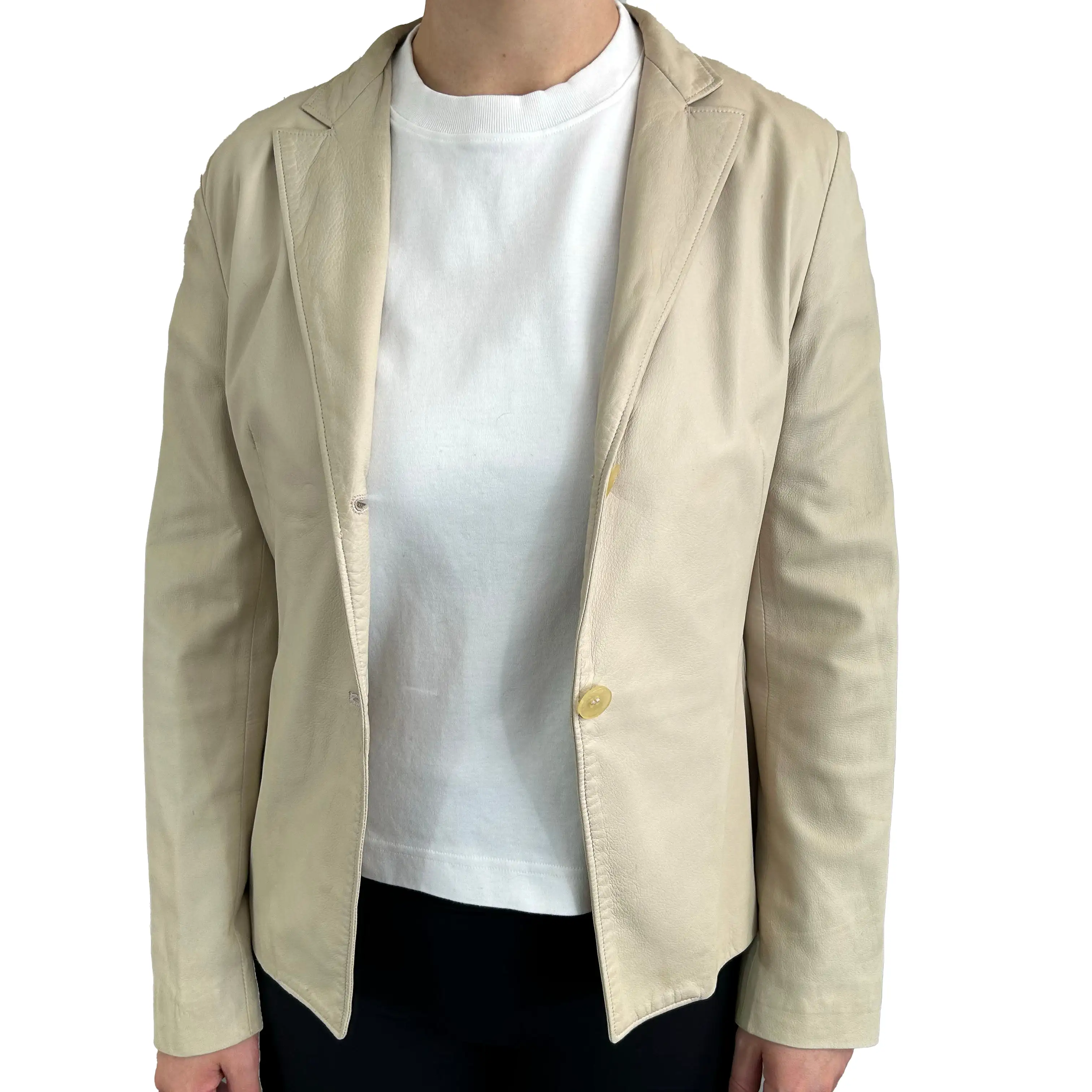 Jil Sander Vanilla Buttersoft Leather Blazer XS/S