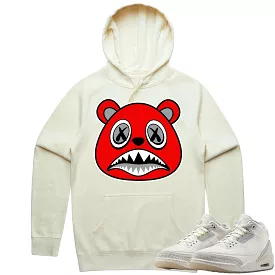 Jordan Retro 3 Craft Ivory 3s Hoodie to Match - ANGRY BAWS BEAR