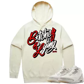 Jordan Retro 3 Craft Ivory 3s Hoodie to Match - RED BBL