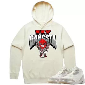 Jordan Retro 3 Craft Ivory 3s Hoodie to Match - RED FLY GANGSTA