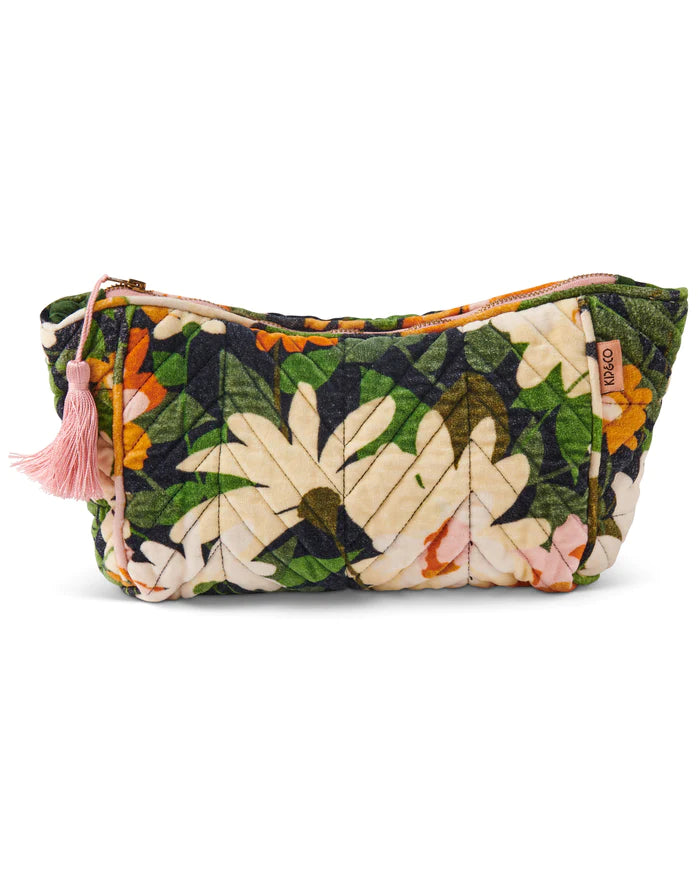 Kip & Co Velvet Cosmetics Purse - Dreamy Floral