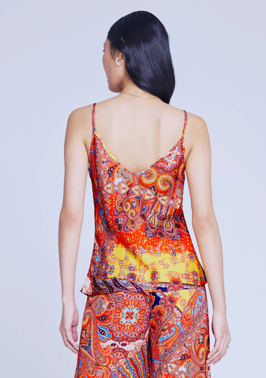 L’agence - Lexi Camisole Tank - Multi Paisley Scarf