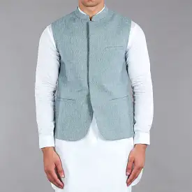 Light Green Khaddar Waistcoat