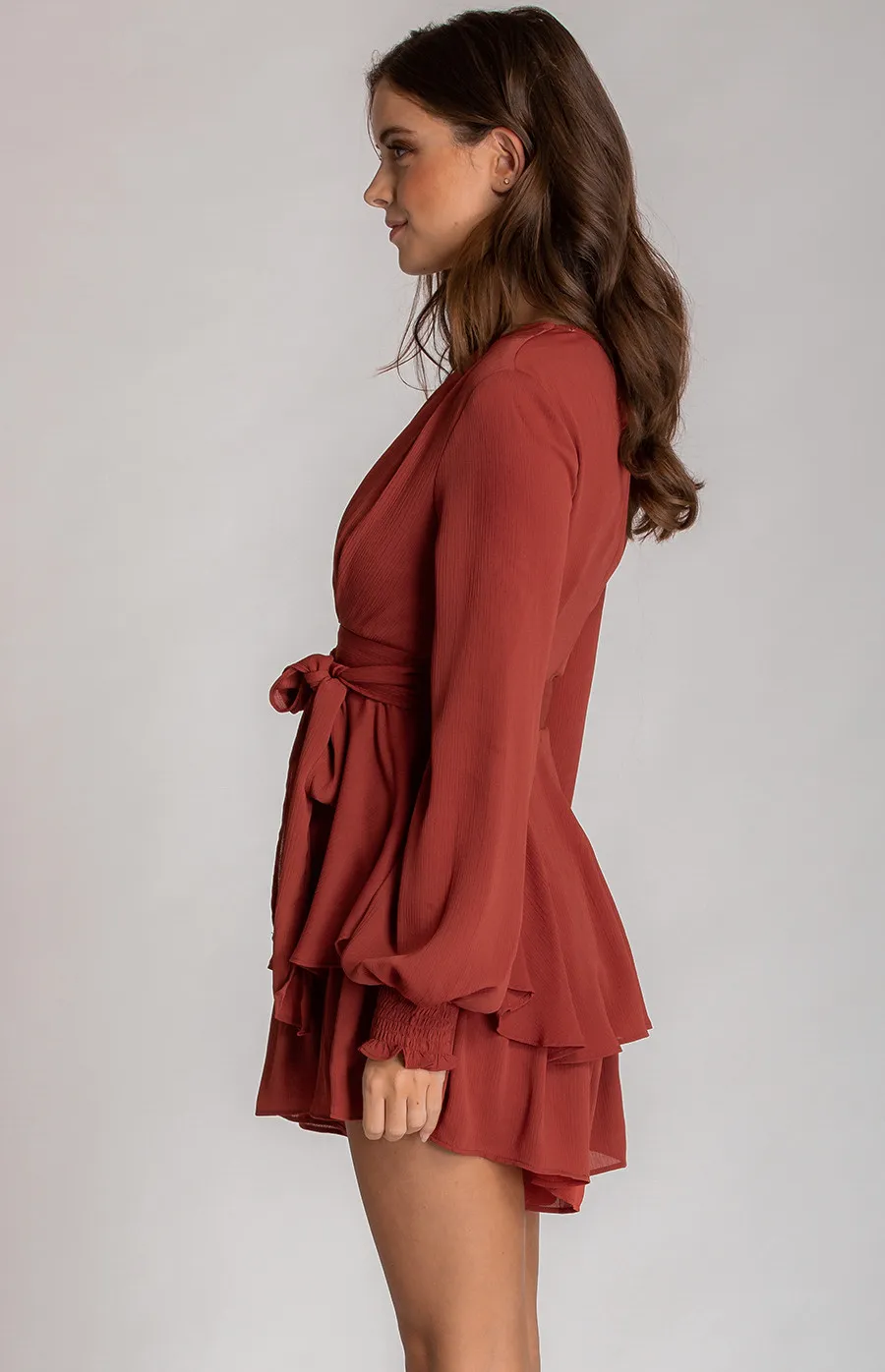 Long Sleeve Playsuit with Ruffle Detail (SJP395A)