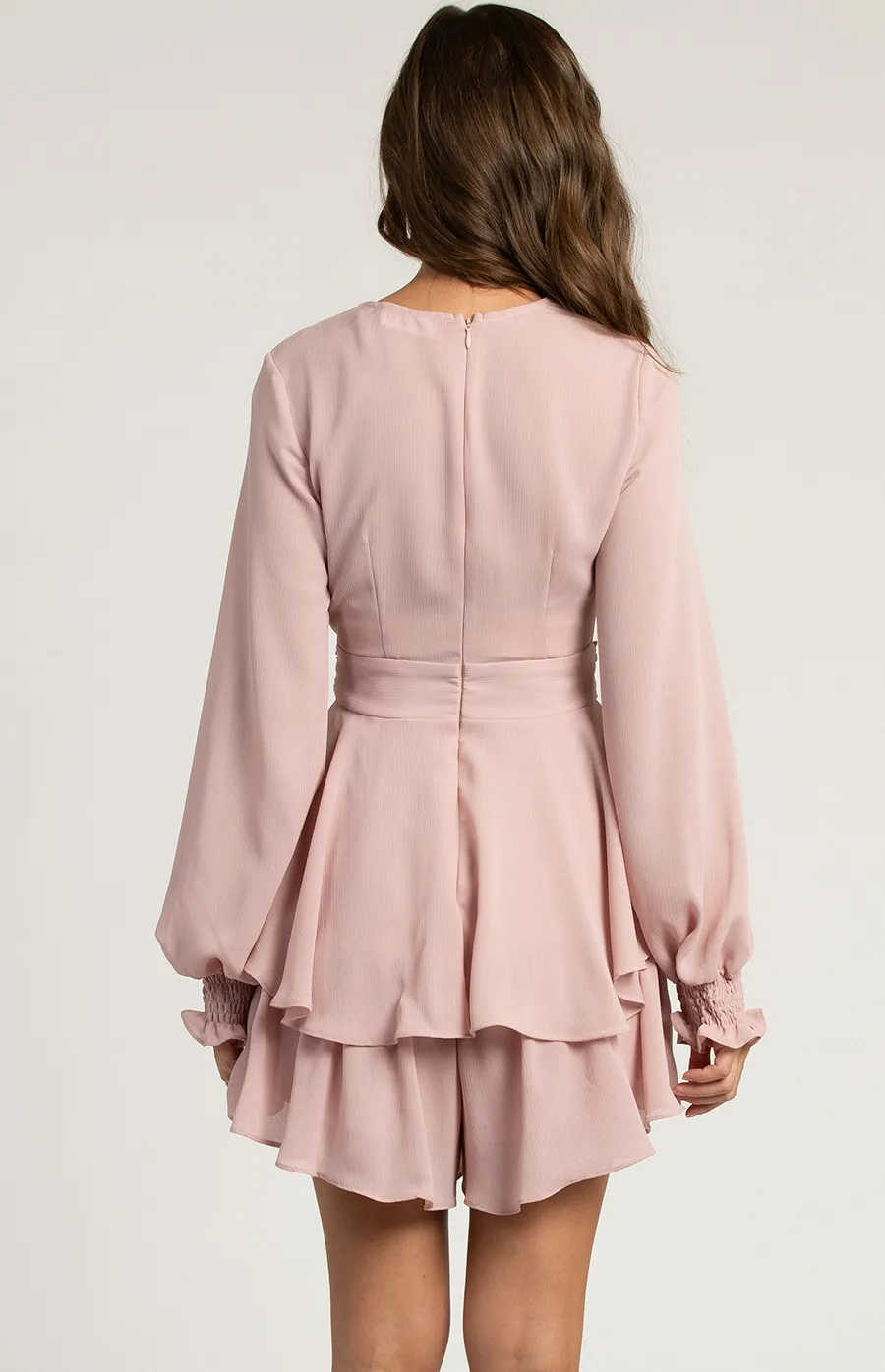 Long Sleeve Playsuit with Ruffle Detail (SJP395A)