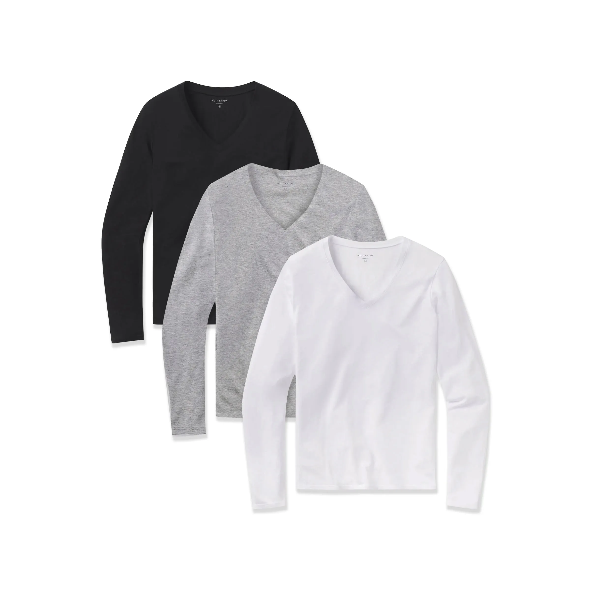 Long Sleeve V-Neck Tee Marcy 3-Pack