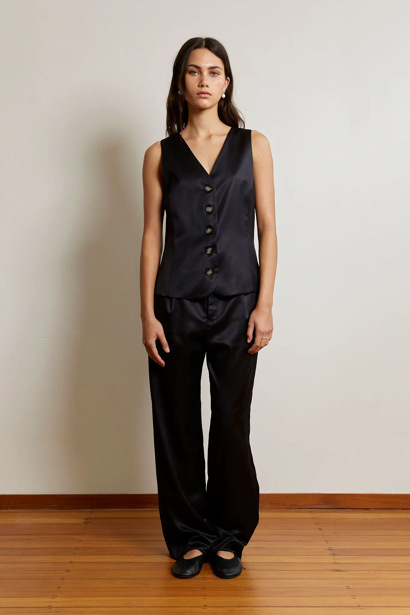 Longline Waistcoat | Asti | Black