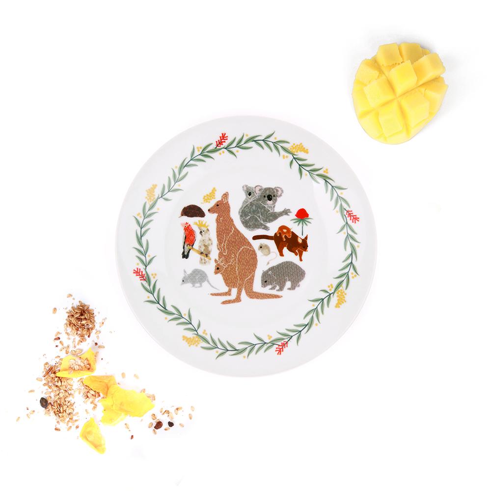 Love Mae Porcelain Plate - Australiana Christmas ** Pick Up Instore Only **