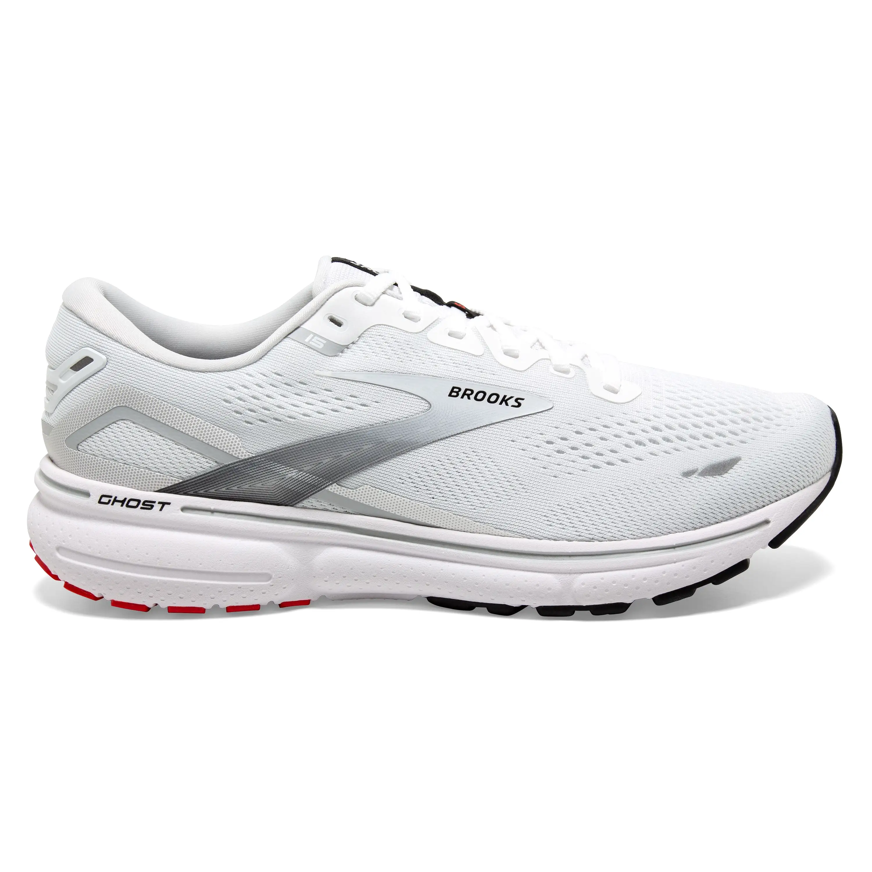 M Brooks Ghost 15 White/Black/Flame