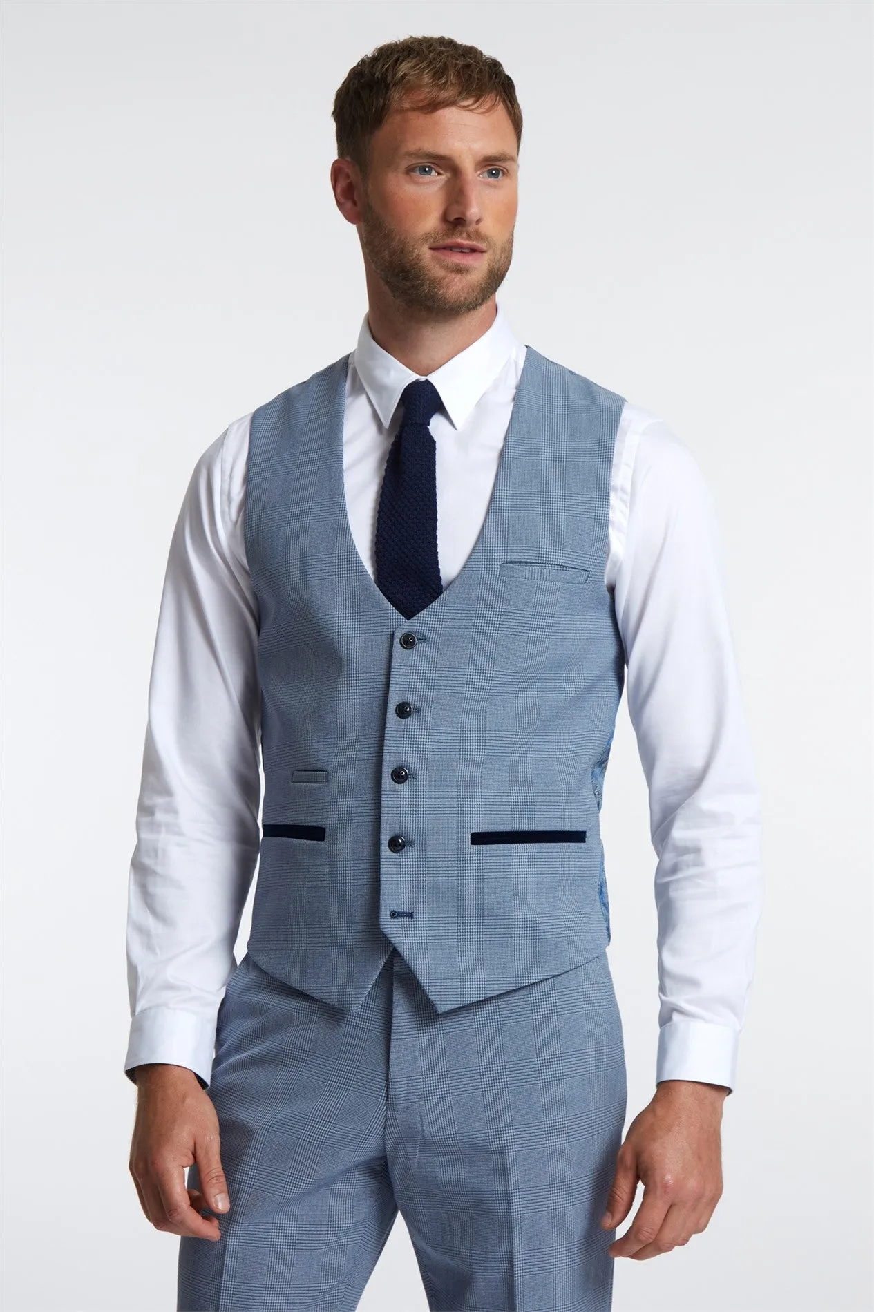 Marc Darcy Bromley Sky Waistcoat