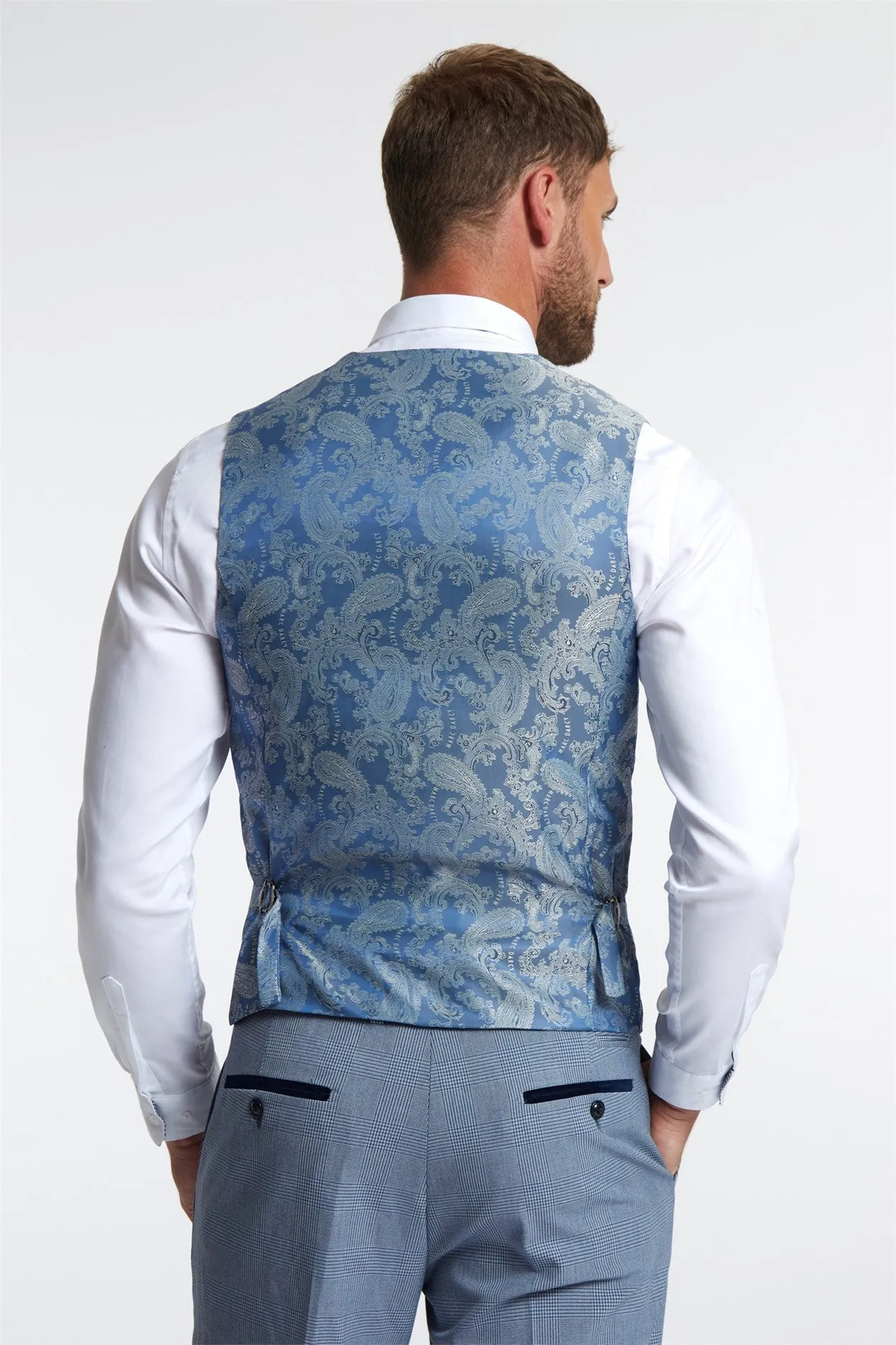 Marc Darcy Bromley Sky Waistcoat