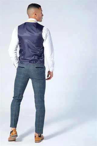 Marc Darcy Scott Blue Waistcoat