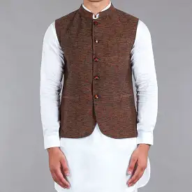 Maroon Khaddar Waistcoat