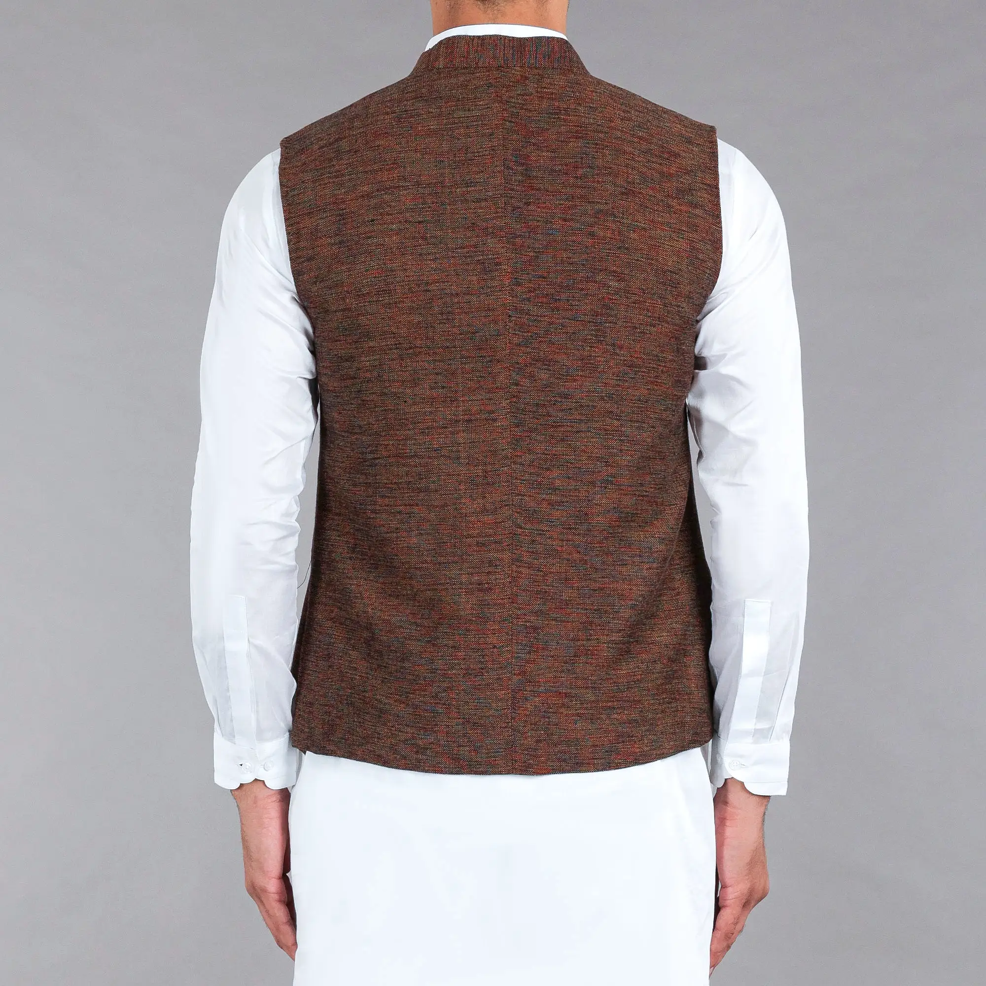 Maroon Khaddar Waistcoat