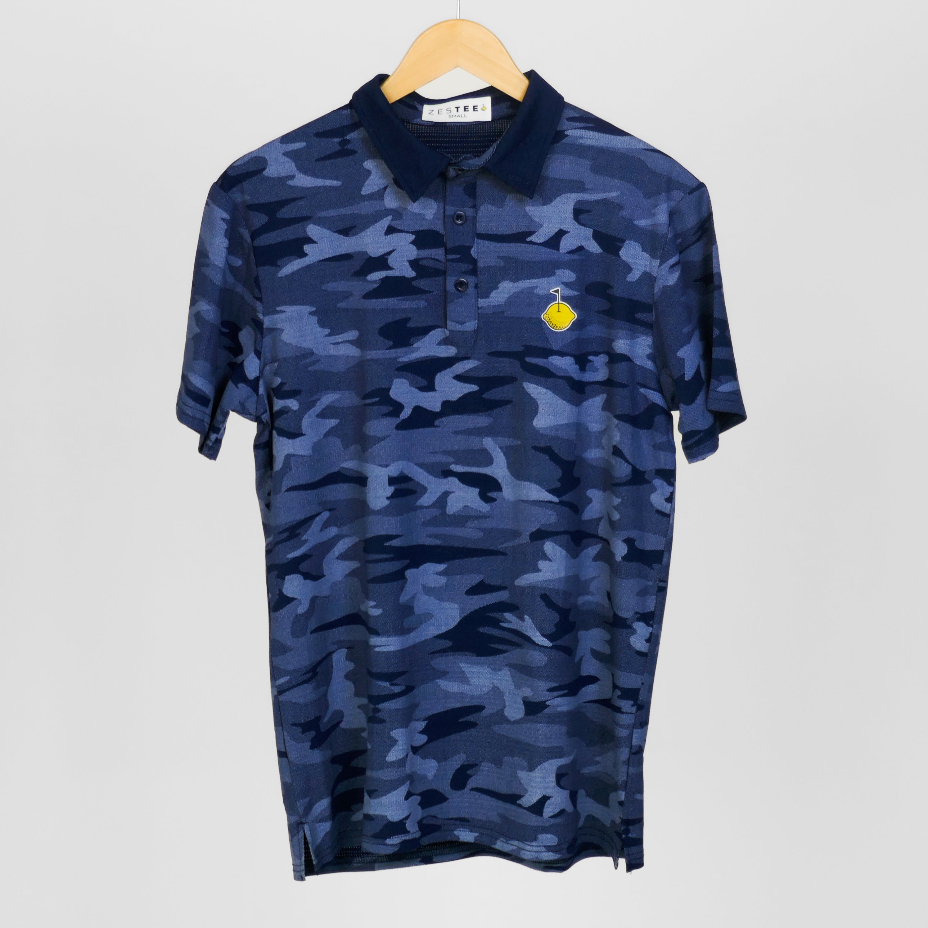 Navy 'Camo' Polo