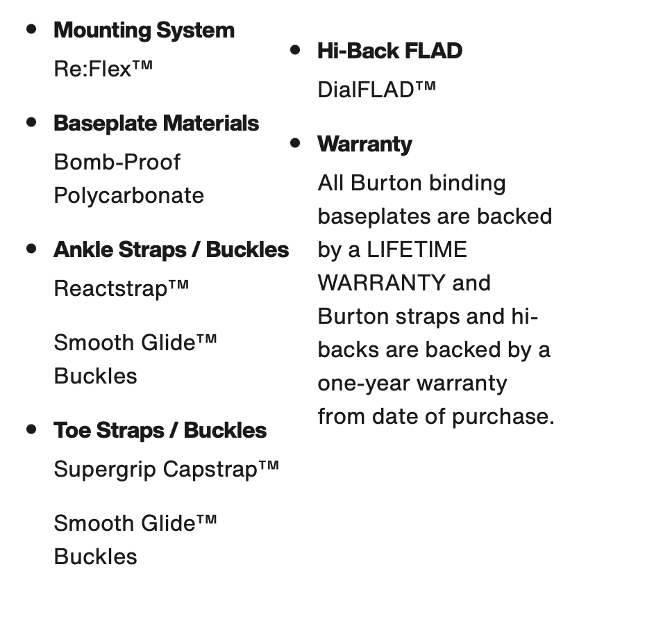 NEW!! Burton Scribe Re:Flex Snowboard Binding W23/24