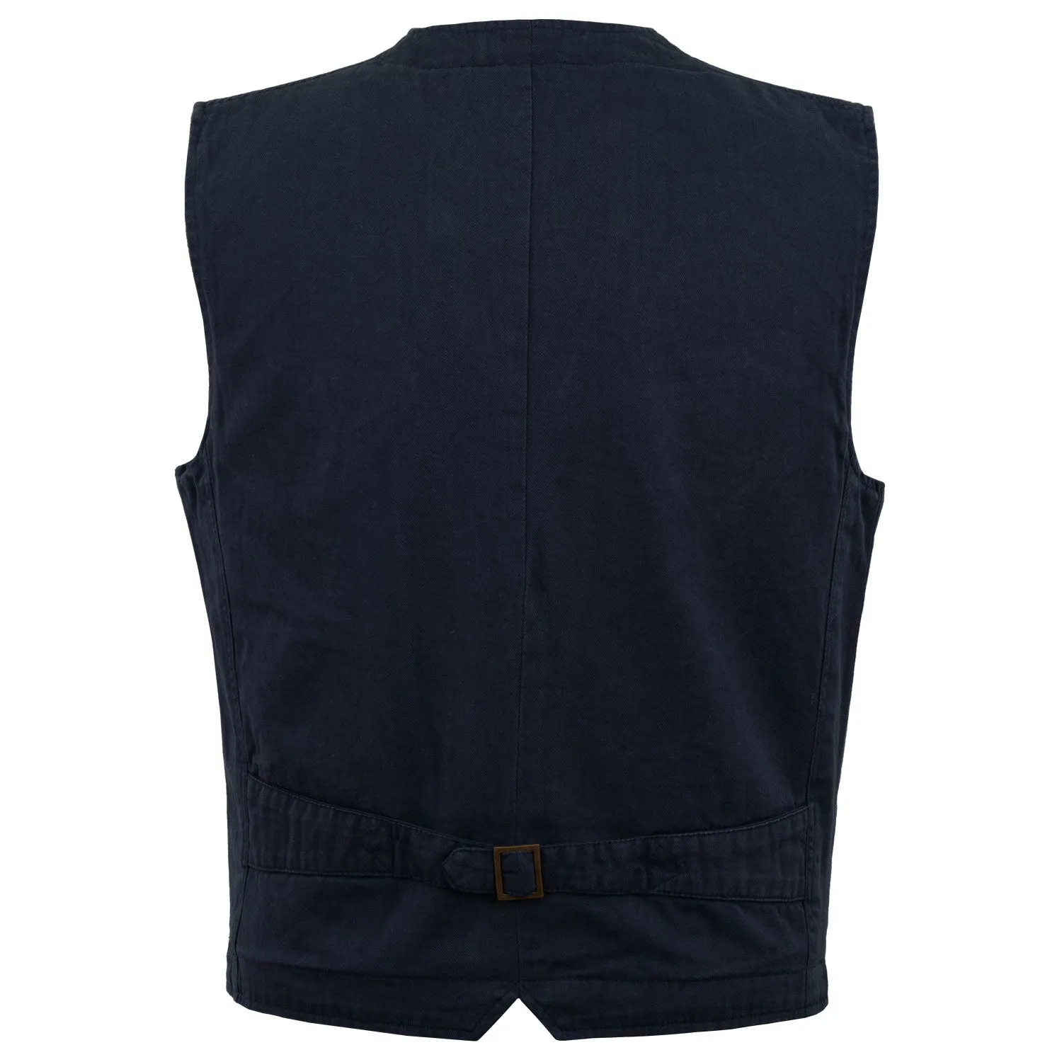 Oscar - Mens Navy Cotton Waistcoat