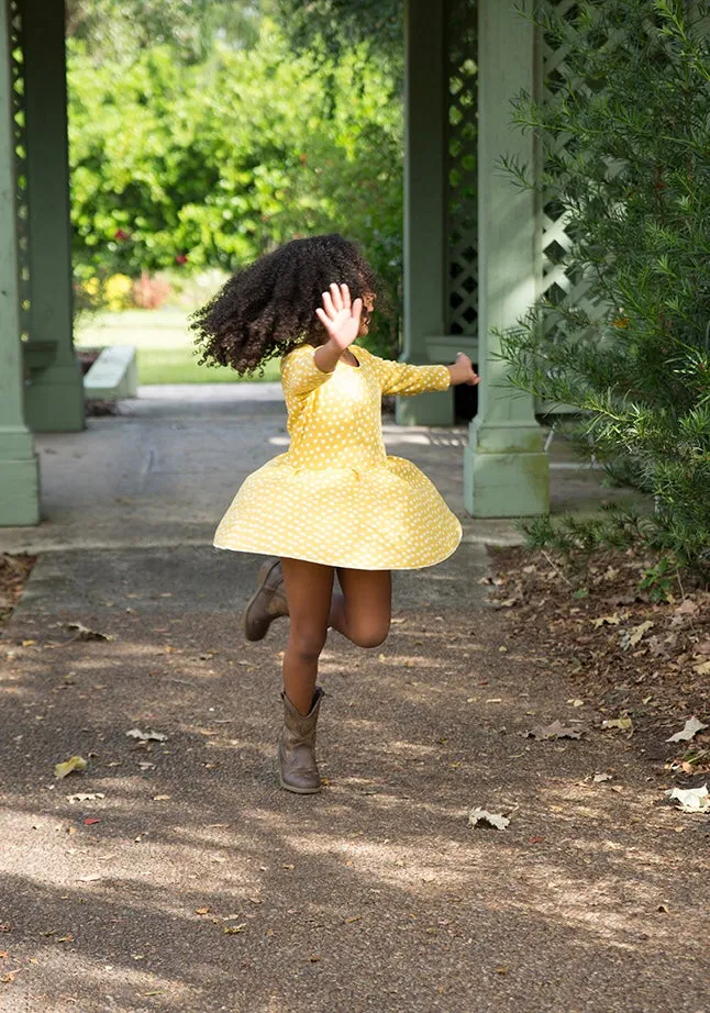 Paige Playsuit - Mustard Dot