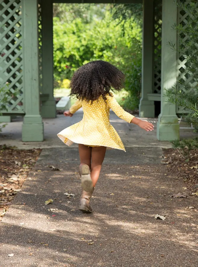 Paige Playsuit - Mustard Dot