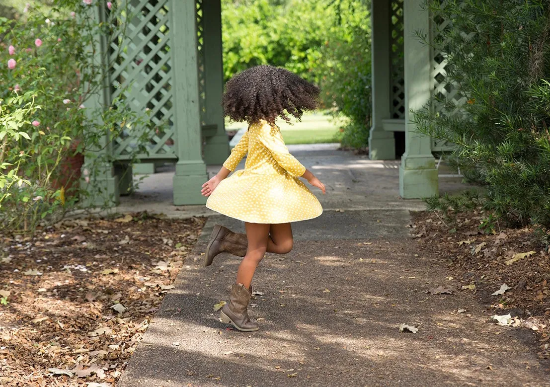 Paige Playsuit - Mustard Dot