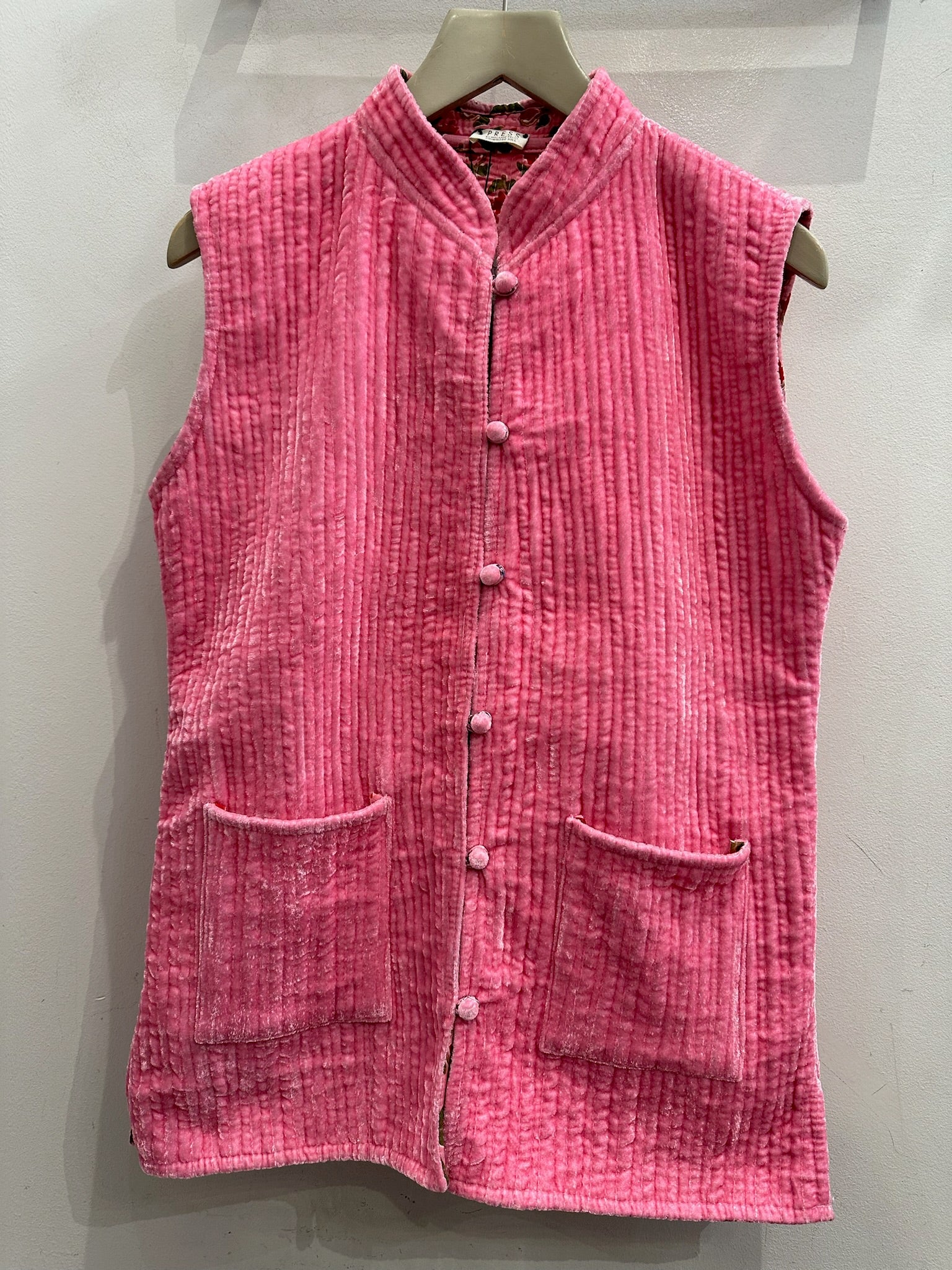 Pink Velvet Kelly Gilet