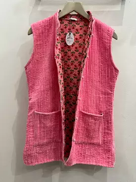 Pink Velvet Kelly Gilet