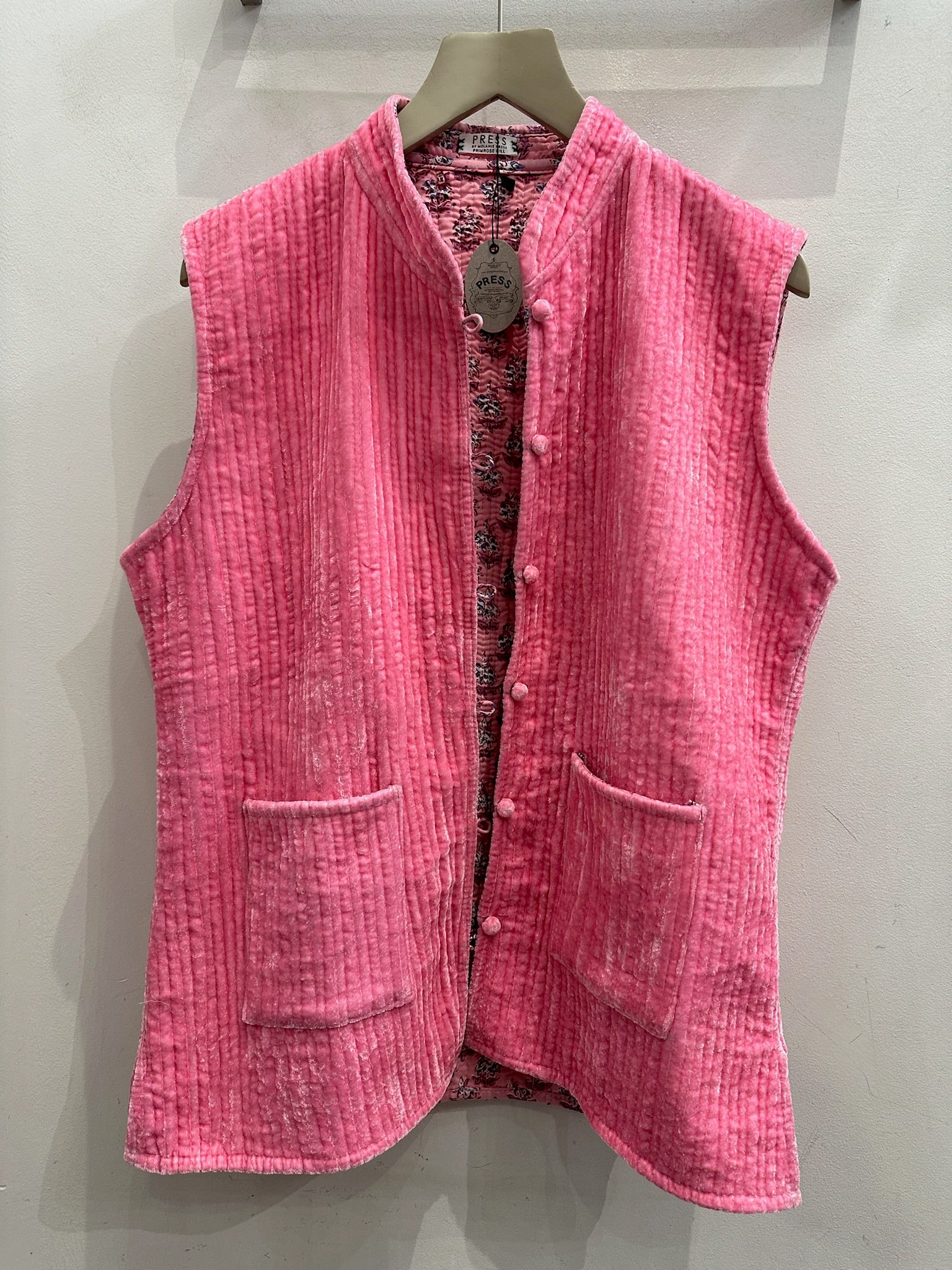 Pink Velvet Kelly Gilet