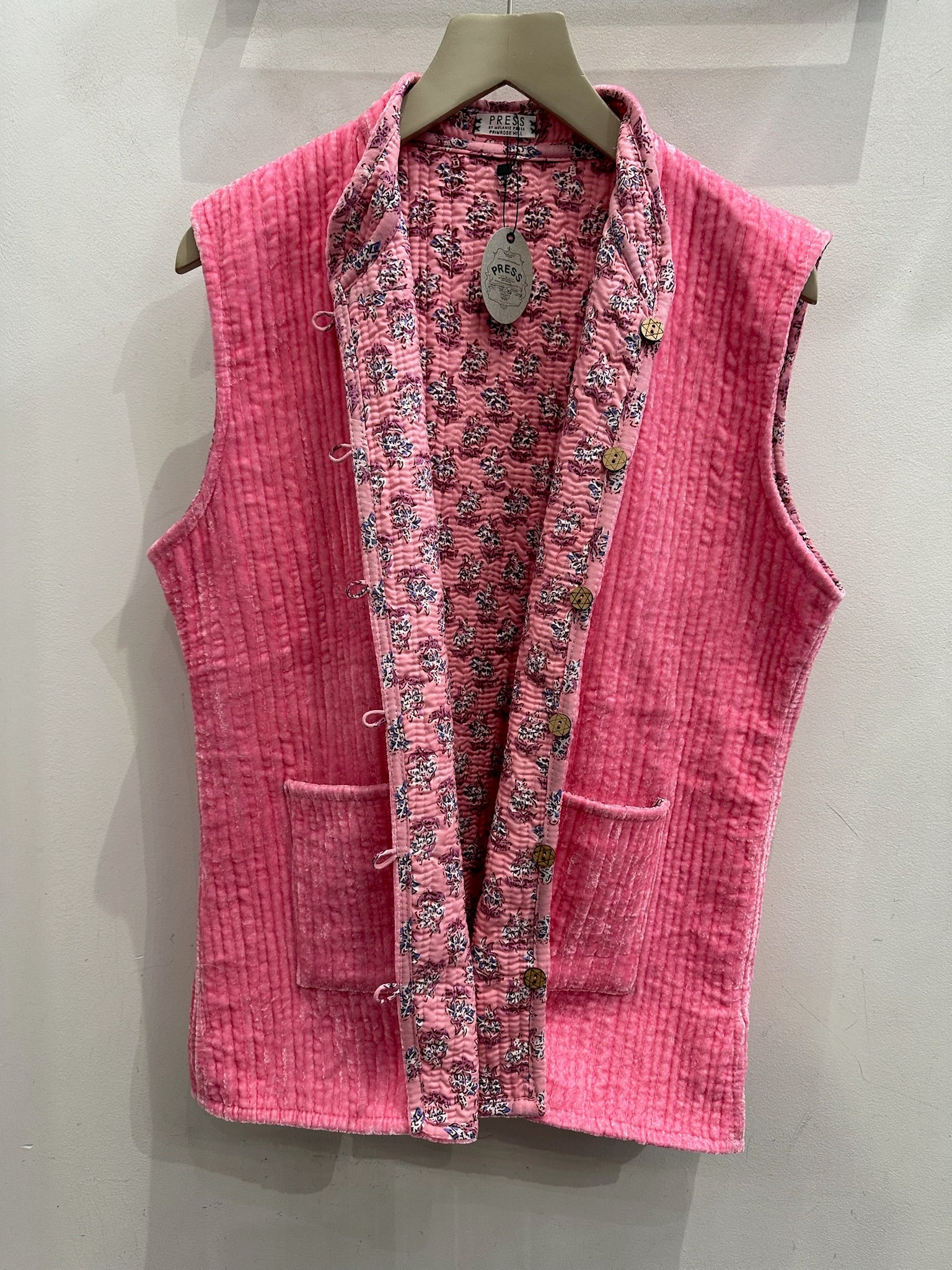 Pink Velvet Kelly Gilet