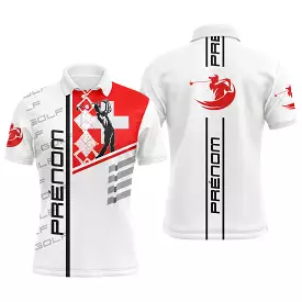 Polo de Golf Personnalisé Homme Femme, Drapeau Suisse - CT31082220