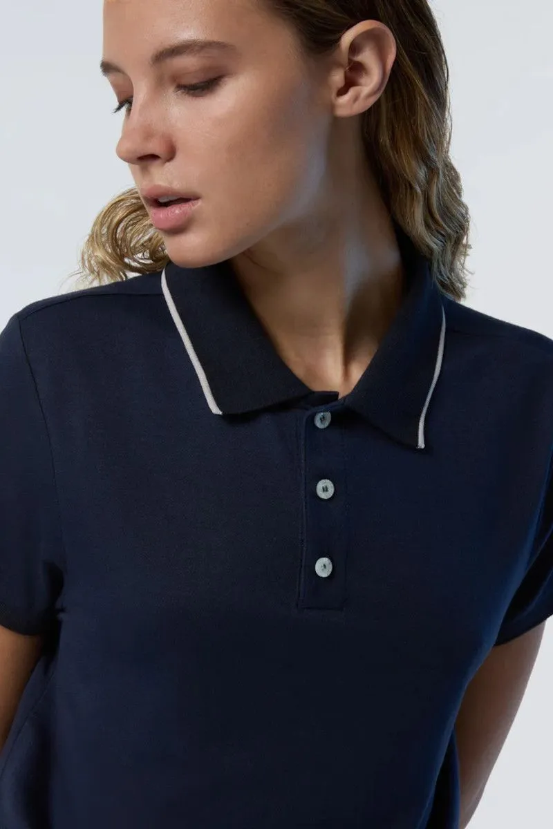 Polo in modal donna Blu