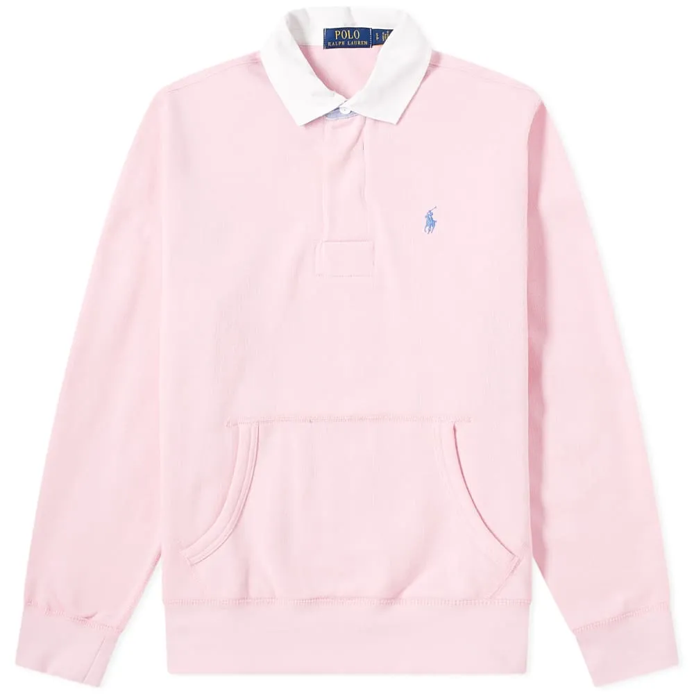 Polo Ralph Lauren Kangaroo Pocket Jersey Rugby ShirtCarmel Pink