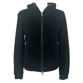 Prada Vintage Black Polyester Fleece Sports Hoodie XS/S/M