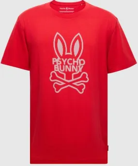 Psycho Bunny Men's Dumont Graphic Tee 621 BRILLIANT RED 2 /