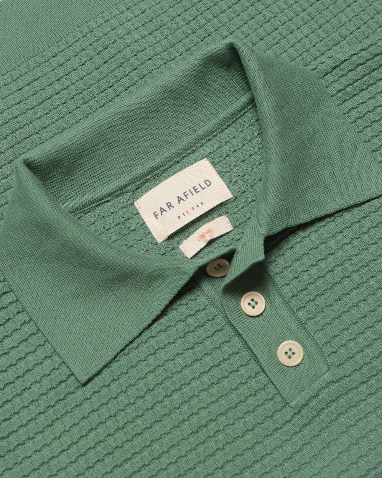 Renard S/S Waffle Polo - Green