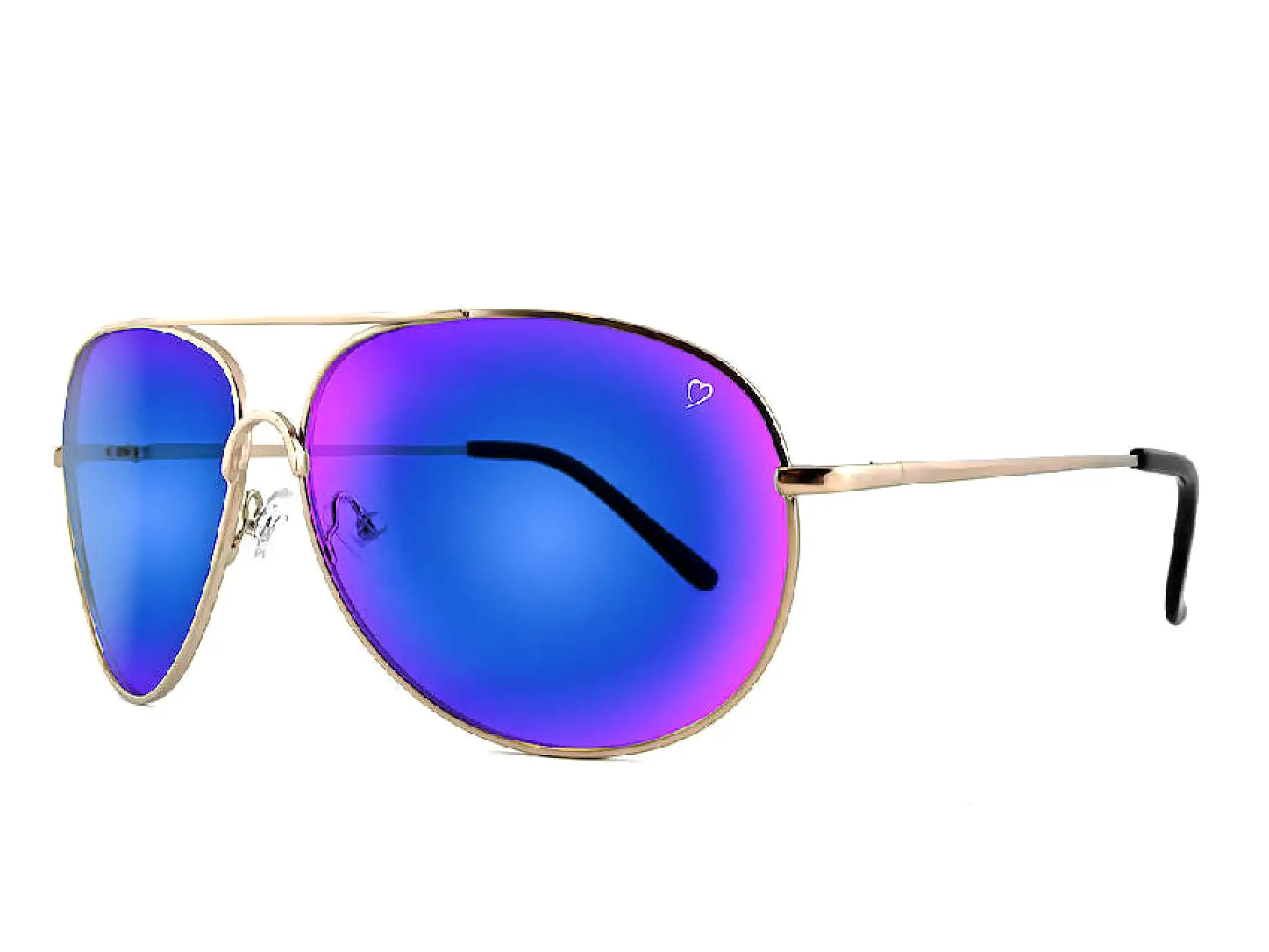 Ruby Rocks Classic 'casablanca' Aviator In Shiny Gold