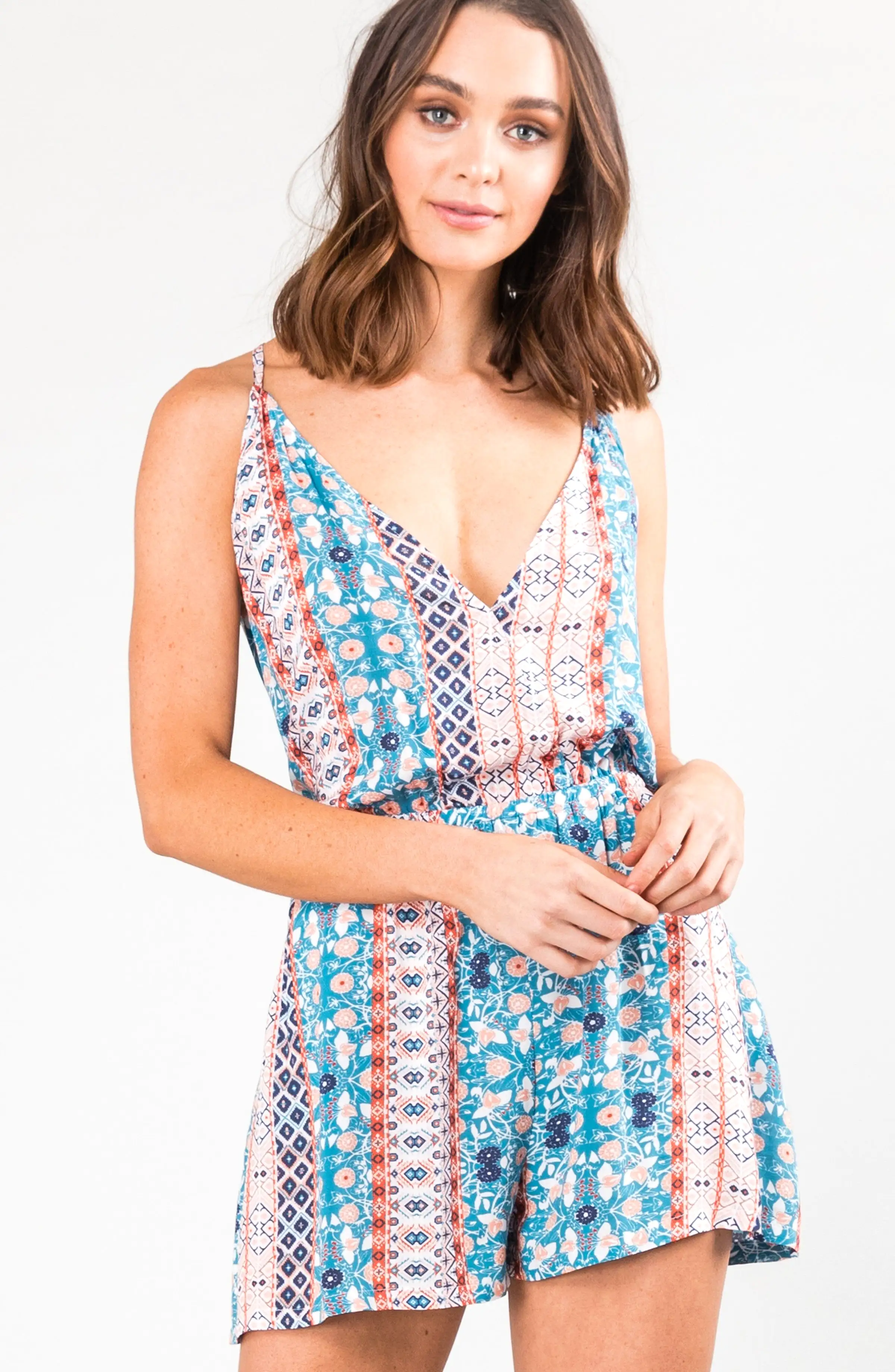 Rusty USA Hotel Rosa Playsuit - Stillwater