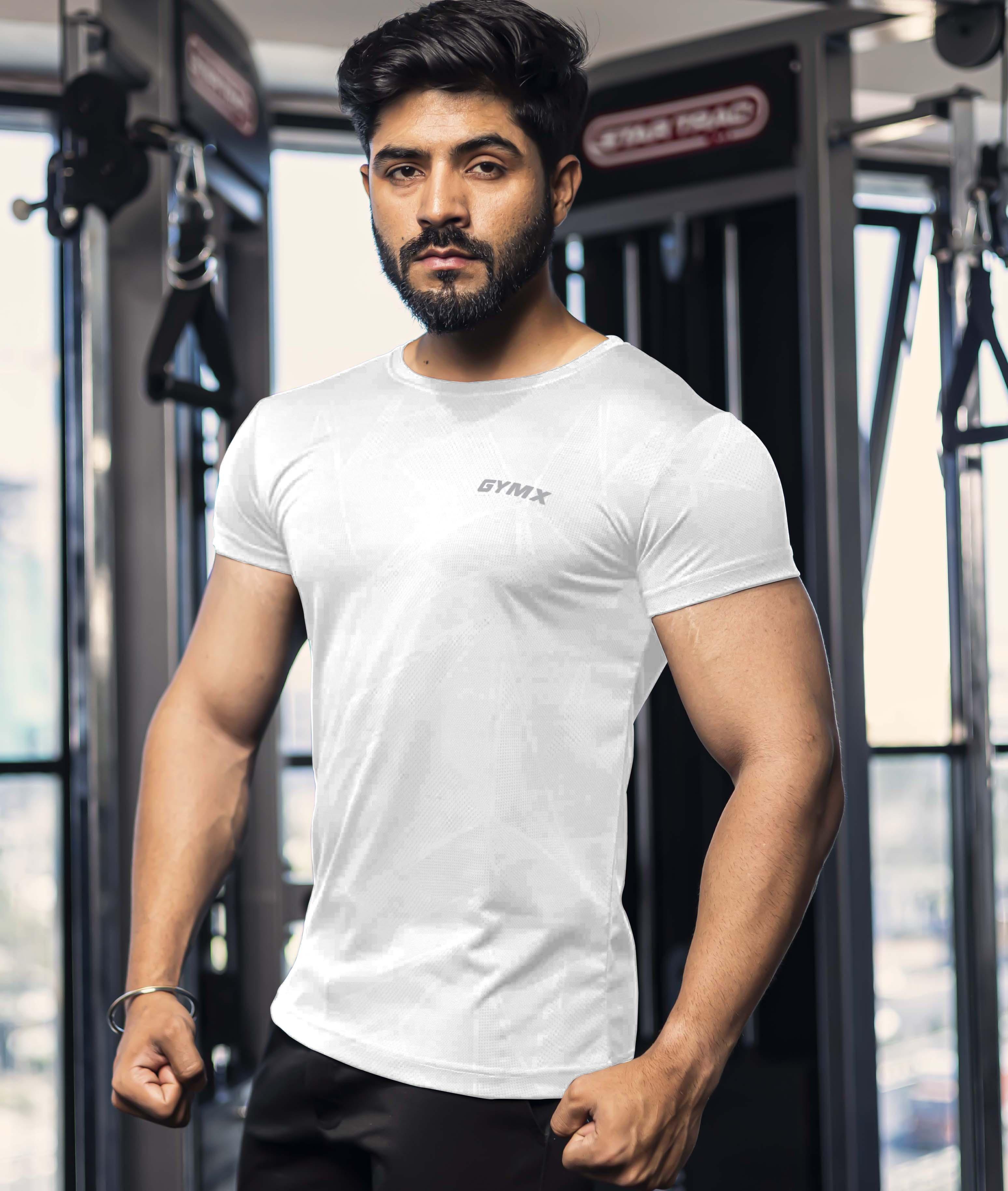 Speed GymX Tee: Textured White