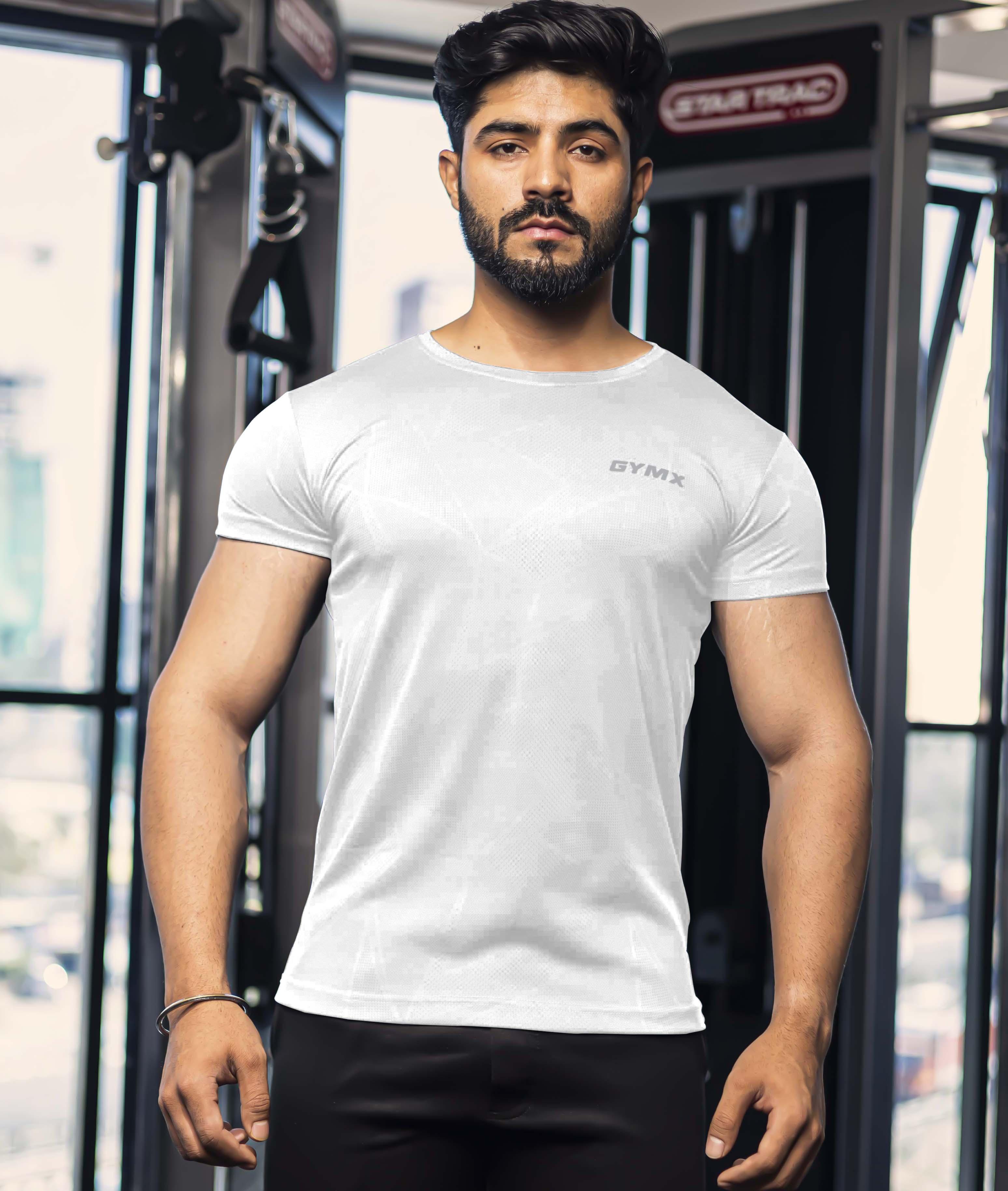 Speed GymX Tee: Textured White