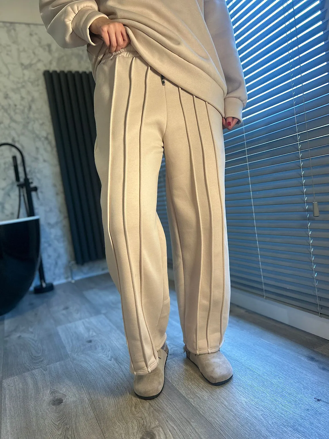 Stone Reverse Seam Jogger Set