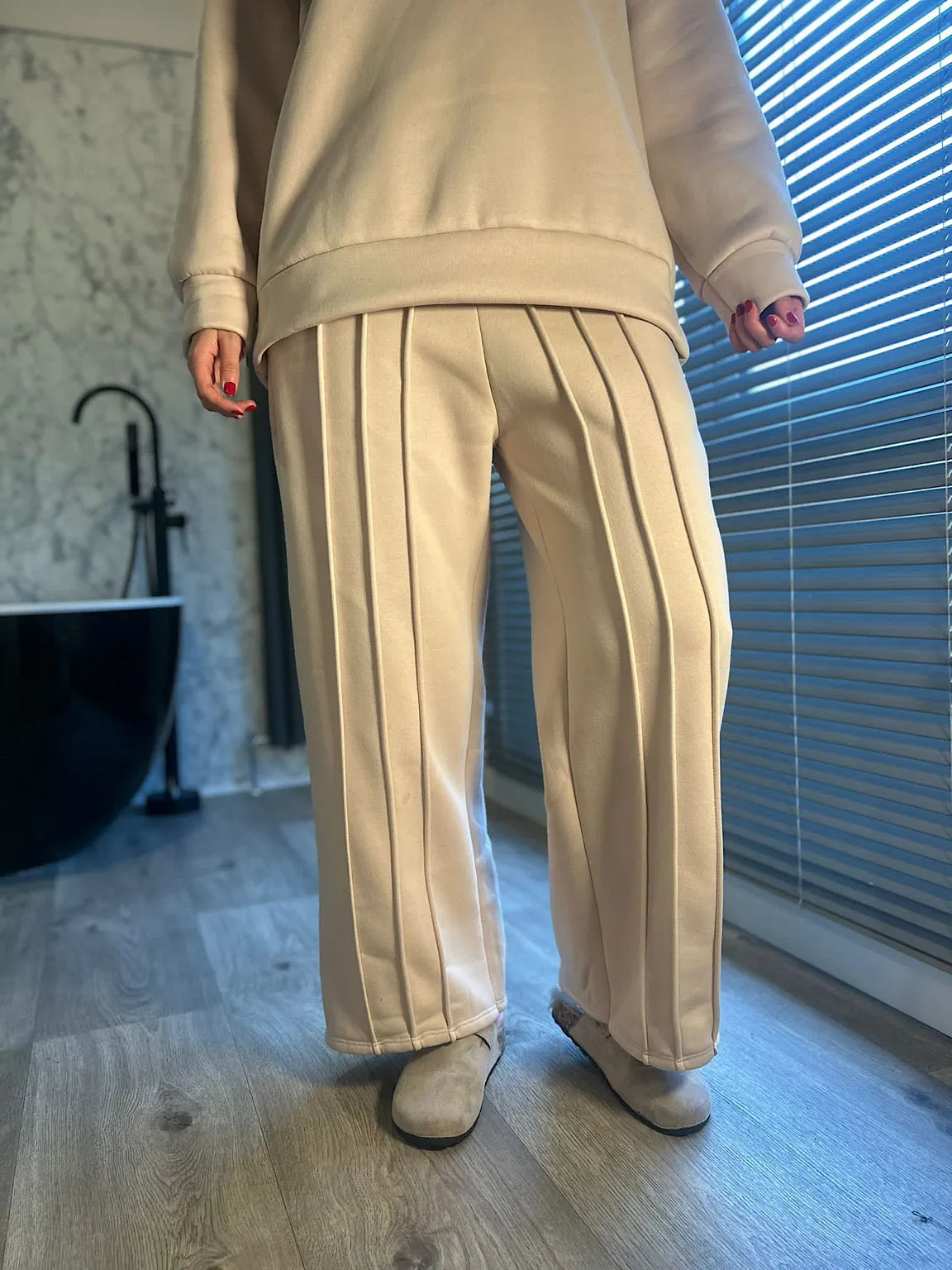 Stone Reverse Seam Jogger Set