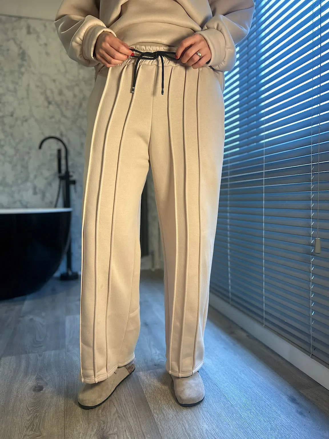 Stone Reverse Seam Jogger Set