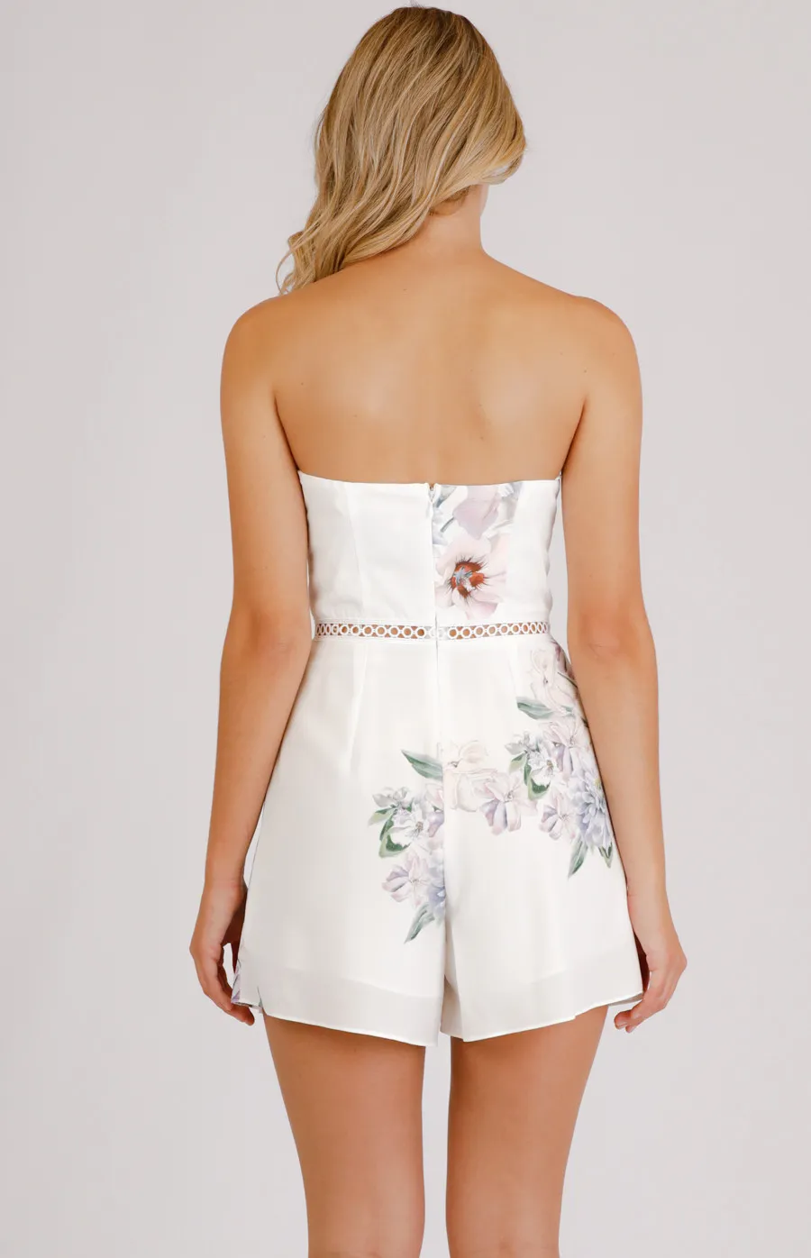 Strapless Dressy Playsuit with Trim details (SJP371A)