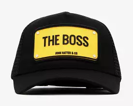 The Boss Mens Trucker Hat (Black/Yellow)