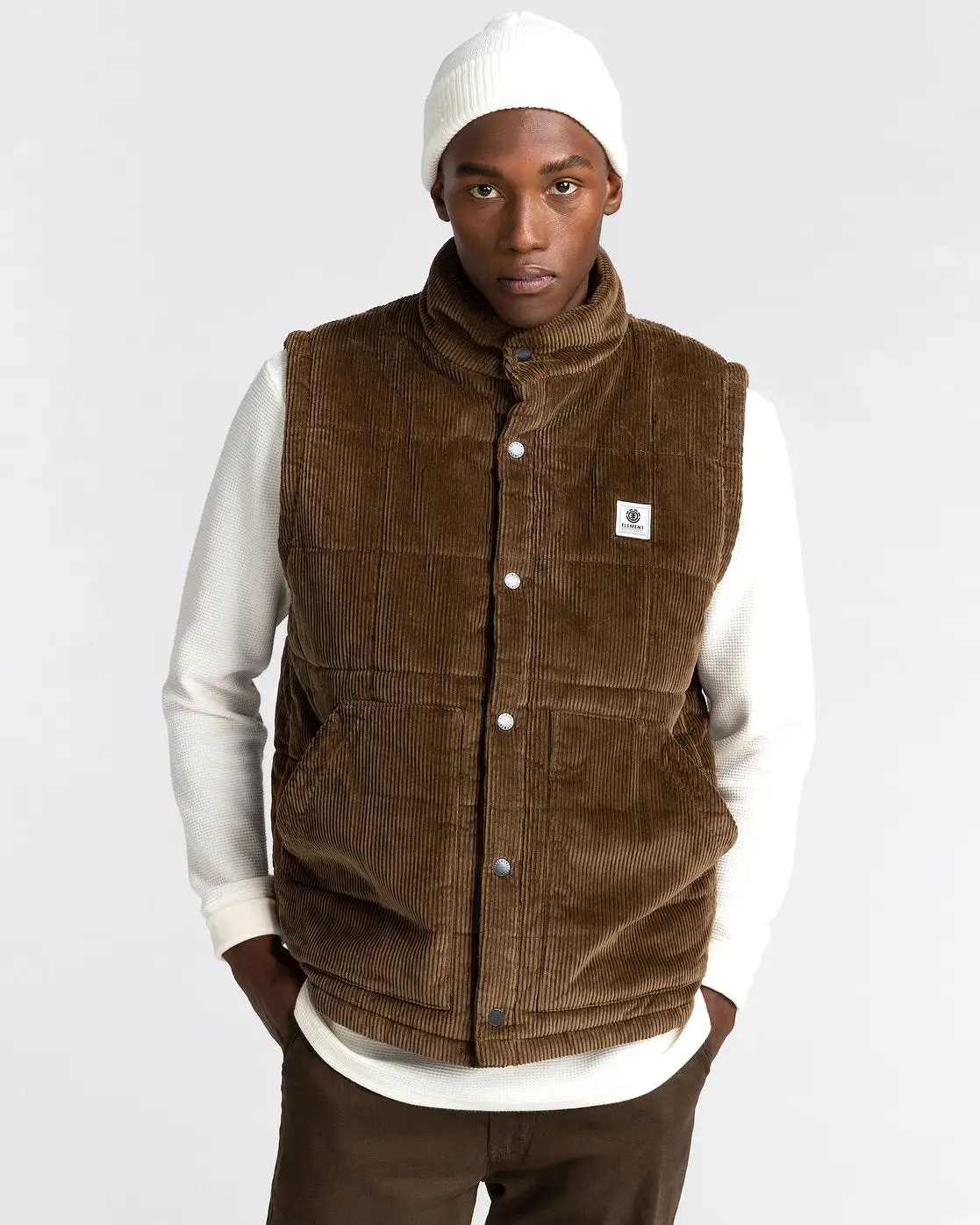 VESTE ELEMENT WOODLAND CORDUROY SANS MANCHES DPERLANTE