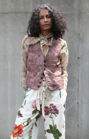 Vielles Fleurs Embroidered Waistcoat