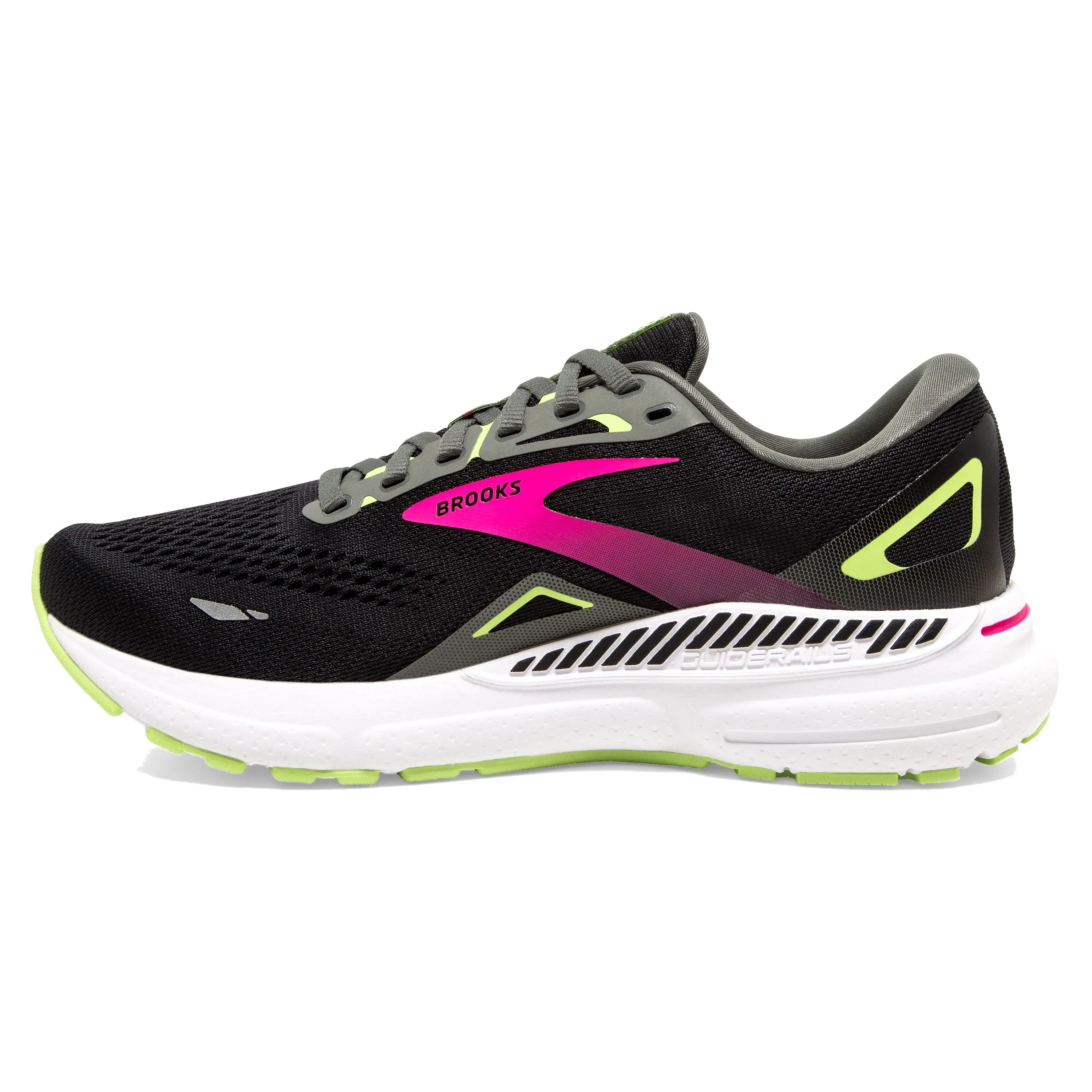 W Brooks Adrenaline GTS 23 Black/Gunmetal/Sharp Green